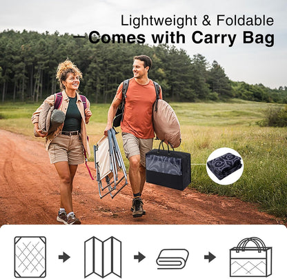 OLANLY Outdoor Rug Waterproof 5x8 ft Clearance, Reversible Outdoor Plastic Straw Rug with Floral Pattern, RV Mat for Patio, Camping, Balcony, Deck, Backyard, Black & Grey