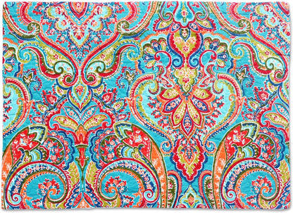 NEWLAKE Quilted Cotton Bed Pillowcases,European Gorgeous Floral Pattern, 2 Pieces, 20x36 Inch