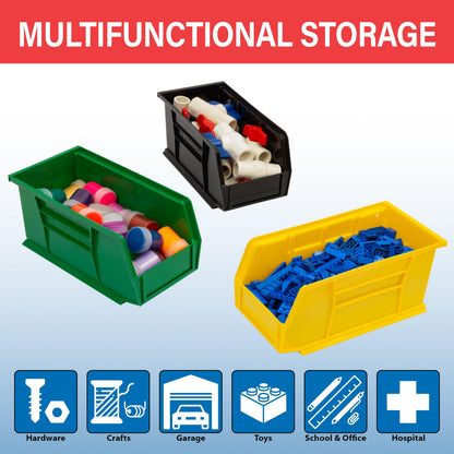 Akro-Mils 30230 AkroBins Plastic Storage Bins, 11"x5"x5", Red, 12-Pack