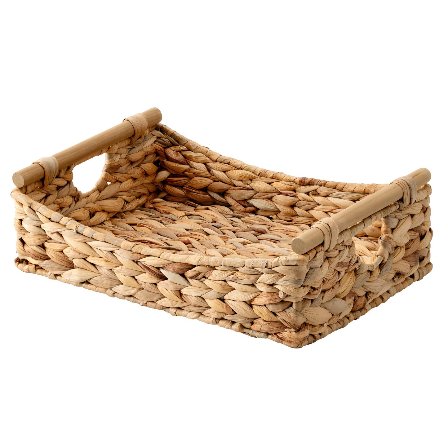StorageWorks Wicker Baskets with Handles, Pantry Basket for Storage, 1-Pack