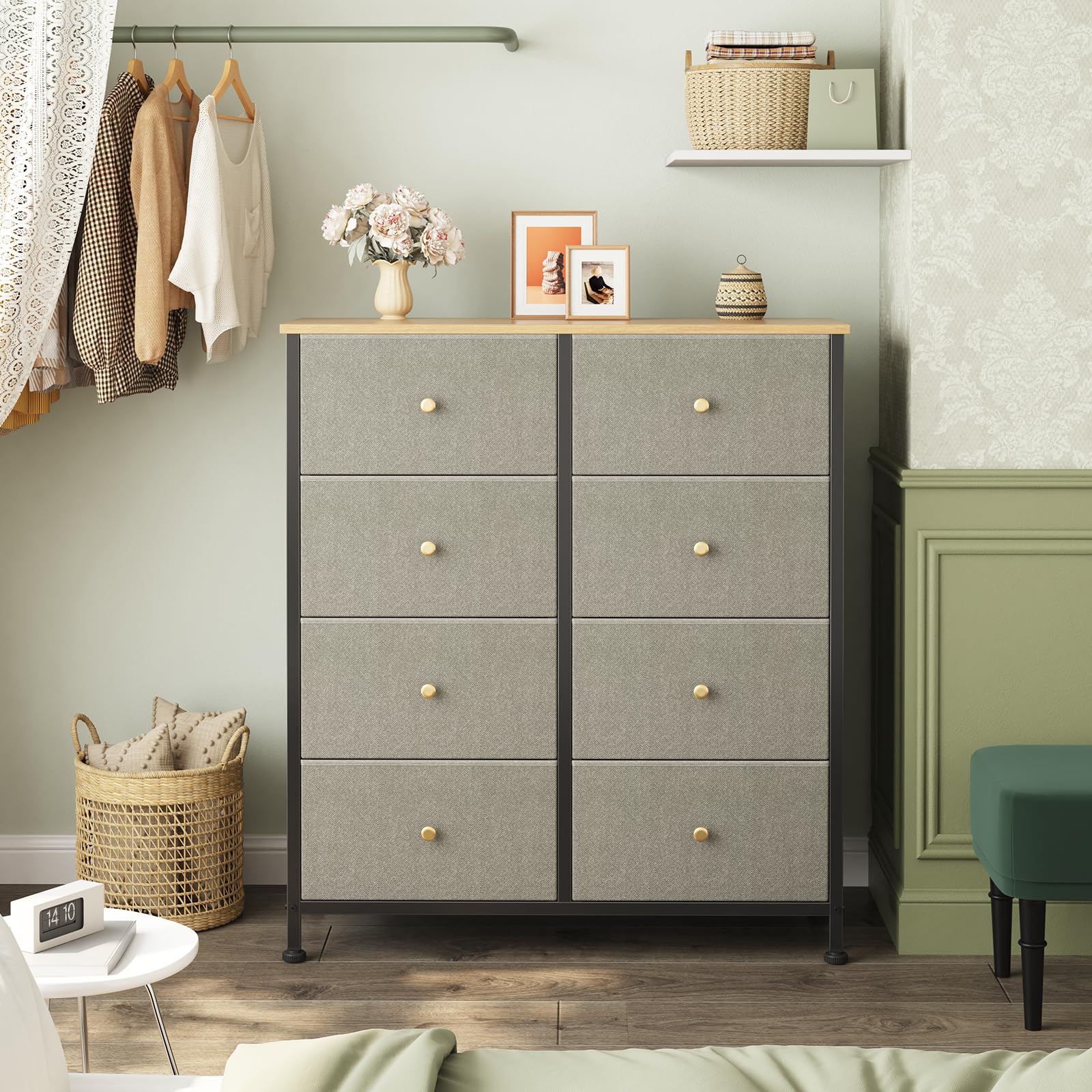 OLIXIS 8 Drawer Storage Dresser for Bedroom, Closet Organizers Units