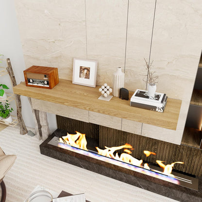 Floating Shelves 48 Inch Long, 12 Inch Deep Floating Shelves for Wall, 48 x 12 Large Wall Shelves for Home Storage & Display, 2" Thicked Floating Shelf for Bedroom, Living Room, Oak Color, 1 Pack