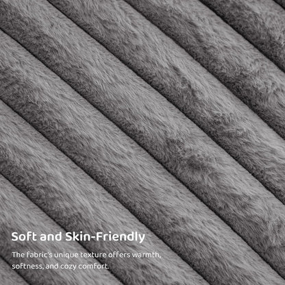 BYBYME Giant Bean Bag Chair for Adults and Kids, Large Comfy Cozy Beanbag, Floor Sofa for Teens, Living Room, Gaming, Reading, Grey