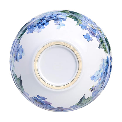 Amazon Basics Nesting Melamine Mixing Bowl With Lid And Non-Slip Base, 5 Sizes, Set Of 10, Hydrangea Floral, 3 15/16",7 9/16",8 7/8",10",11 1/4"