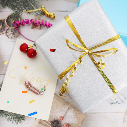 BEISHIDA 500 Yards Gold Crimped Curling Ribbon Shiny Metallic Balloon String Roll Gift Wrapping Ribbon for Party Festival Art Craft Decor Florist Flowers Decoration