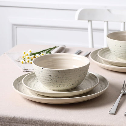 Stone Lain Dua 4-Piece Bowl Set Stoneware, White