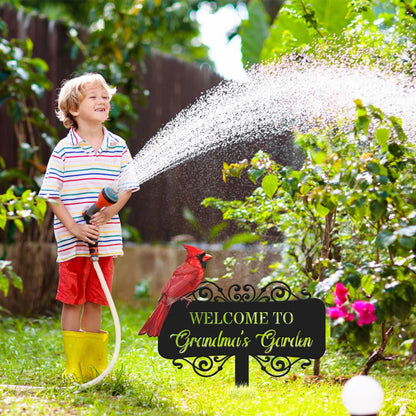 Personalized Metal Garden Signs, Custom Name Yard Stake Sign for House Outdoor Outside Decorative, Lawn Patio Decorations Gardening Enthusiasts Grandmothers Gift 12/14/16/24/30/36inch