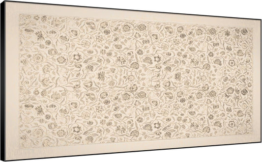 SIGNWIN 24"x46" Extra Large Framed Wall Art Vintage Botanical Sketch with Detailed Floral Pattern, Classic Nature Illustration for Home Living Room Bedroom Decor (Frame Assembly Required)