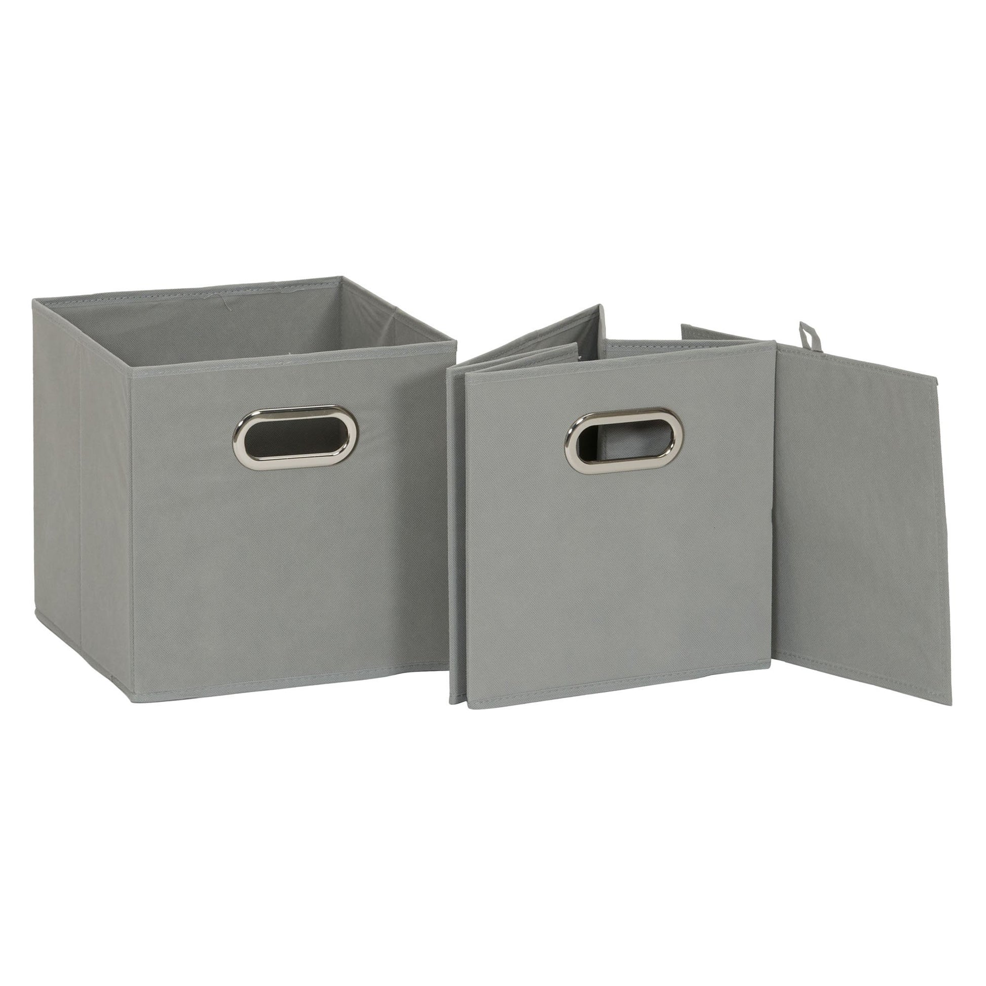 Household Essentials Fabric Storage Bins in Strong Poly‑Woven Fabric, Sturdy Chipboard Sides