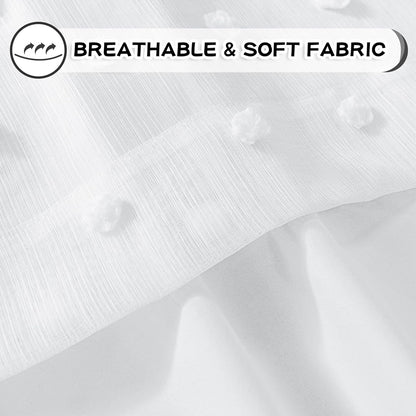 MYSKY HOME Blackout Curtains for Kids Bedroom 100% Light Block Out Thermal Insulated Curtain 72 Inches Grommet Room Darkening Curtains Privacy Window Drapes with White Pom Pom Sheers，2 PCS, 52" x 72"