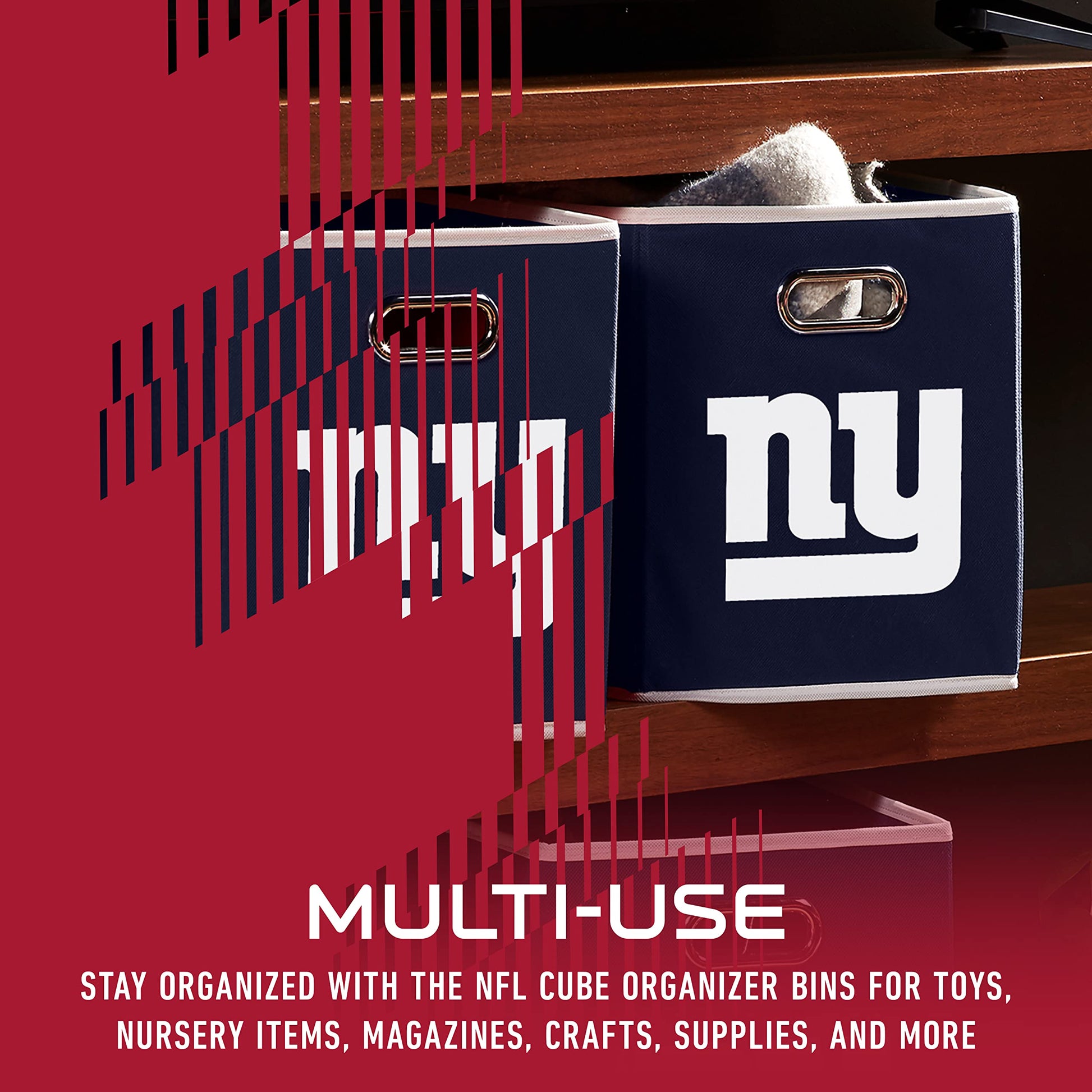 Franklin Sports NFL New York Giants Collapsible Storage Bin