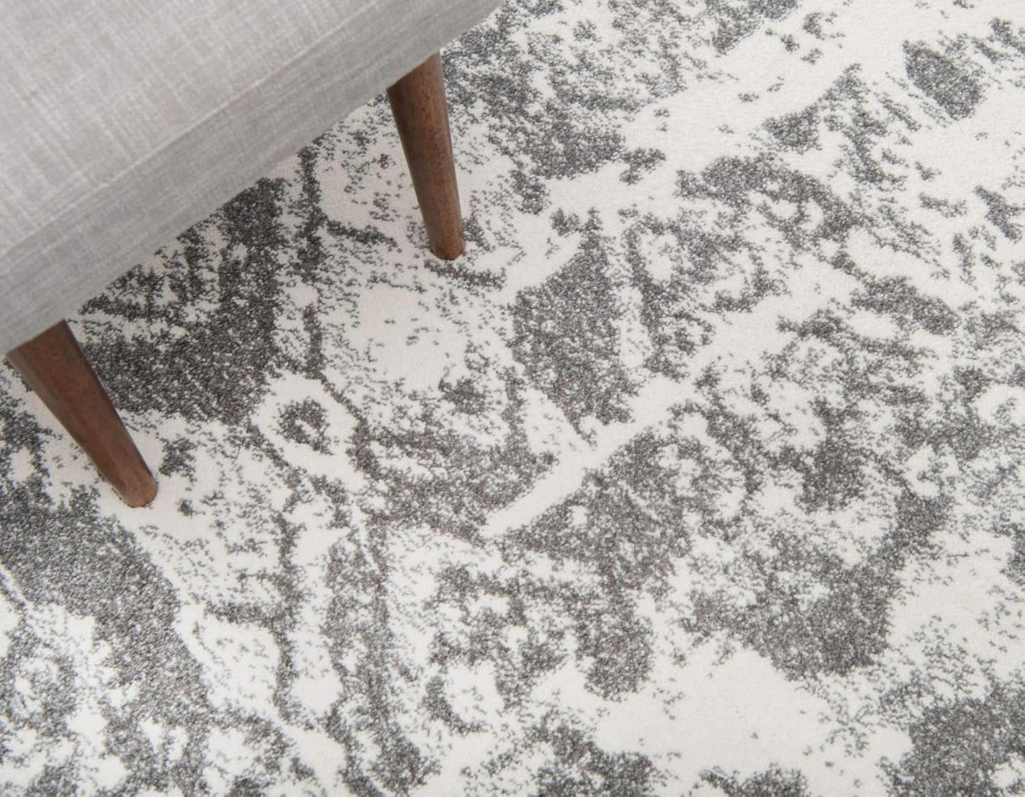 Unique Loom Rosso Collection Vintage, Geometric, Bohemian, Traditional, Distressed, Southwestern Area Rug, 2' 7" x 10' 0", Light Gray/Ivory