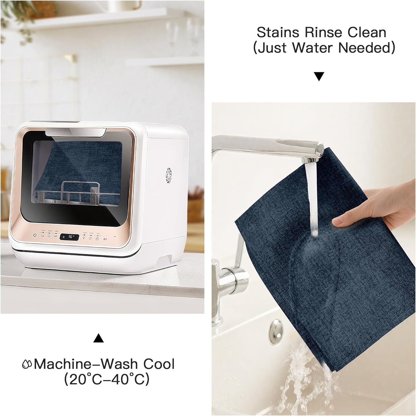 DOLOPL Placemats Set of 12, Reversible Wipeable & Heat Resistant Place Mats, Modern Faux Leather Table Mats for Kitchen, Neutral Waterproof Tablemats for Dining Table Decor, Wedding, Party(Navy Blue)