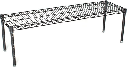 Omega Products Corporation 24" Deep x 60" Wide x 14" High Black Stationary Dunnage Rack