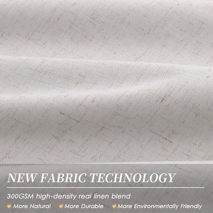 BOODII Room Darkening Curtains 120 Inch Back Tab Thermal Insulated Black Out Linen Drapes Extra Long Blackout Curtains for Patio Door Large Window Ceiling to Floor Light Blocking Champagne 52x120