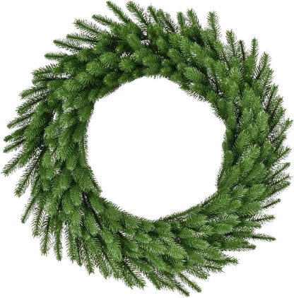 Fraser Hill Farm 24-in. Green Fir Wreath, No Lights | Festive Christmas Holiday Decorations | Indoor Hanging Decor for Doors, Fireplace Mantels | FFGF024WR-0GR