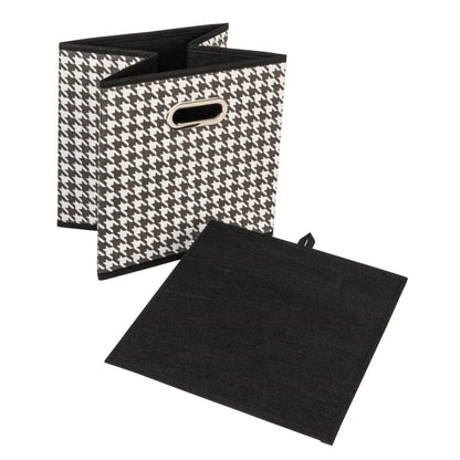 Household Essentials Foldable Fabric Storage Cubes 6-Pack – 11x11x11 Stackable Non-Woven Bins with