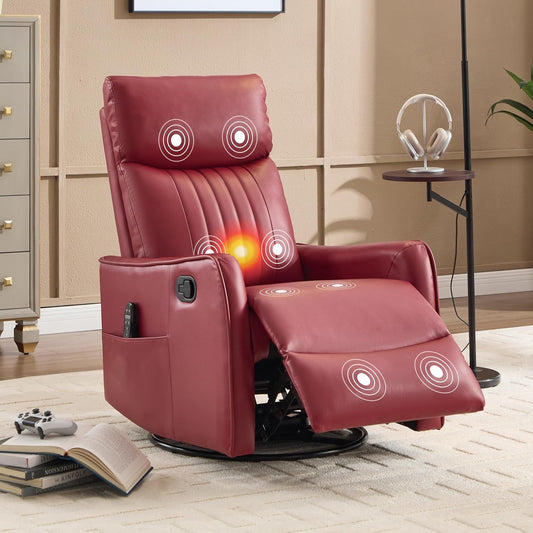 Manual Swivel Rocker Recliner Chair for Adults, Overstuffed Reclining Glider Chair for Nursing with