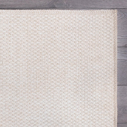 CAMILSON Easy Jute Rug 5x7, Indoor Outdoor Off-White Farmhouse Area Rugs for Living Room Patio and Kitchen Rug, Solid Woven Design, Easy-Cleaning, Washable Outside Carpet Alfombras (5 x 7)