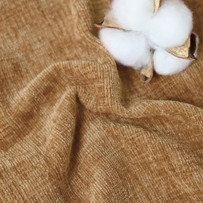 CaliTime Throw Pillow Covers Decorative 20 X 26 Inches Pack of 2 Cozy Chenille Standard Pillow Shams Cases for Couch Sofa Bed Living Room Home Apricot Brown