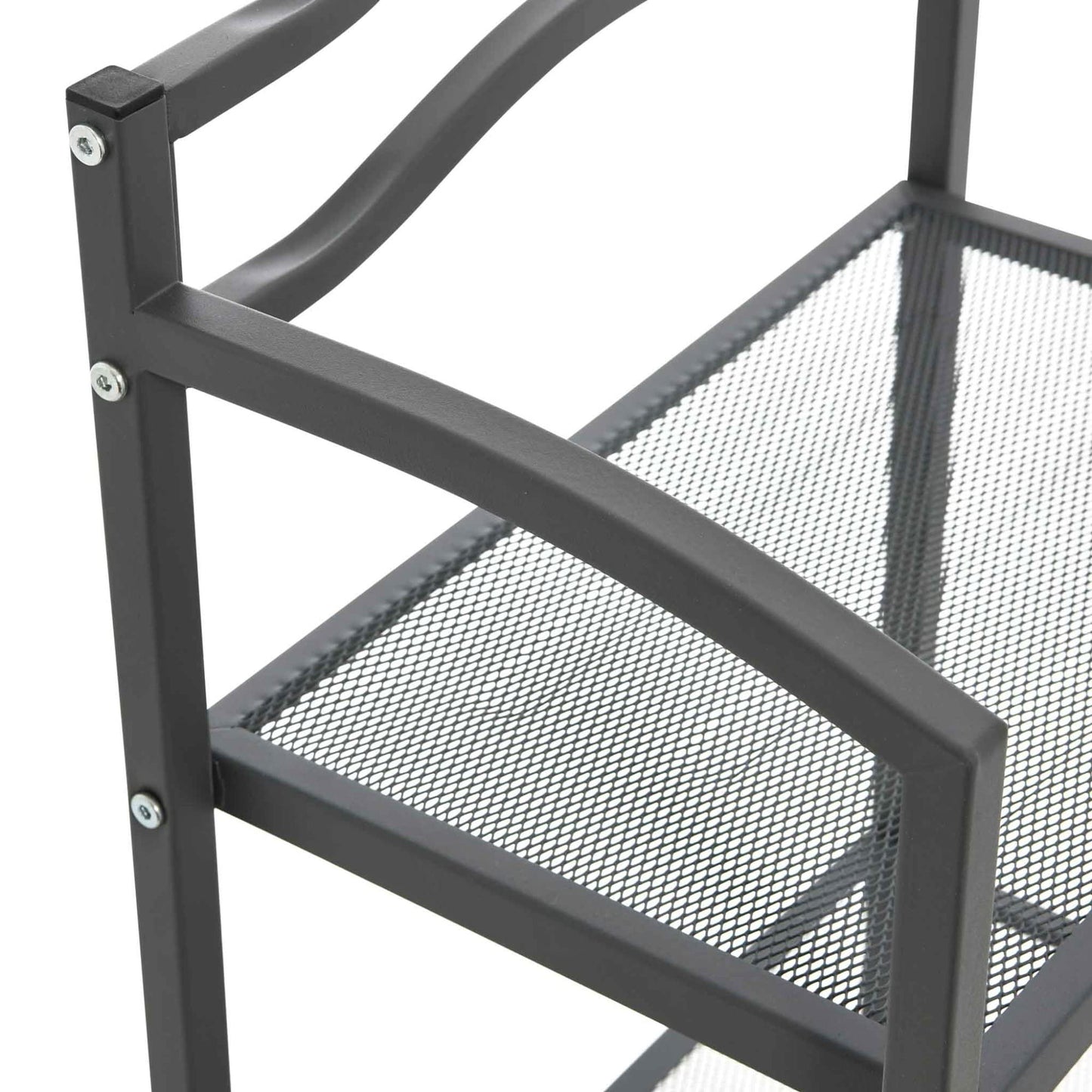 Household Essentials 3-Tier Metal Bathroom Storage Shelf, Grey