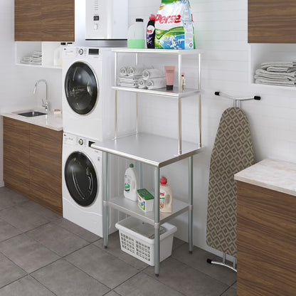 AmGood Double OverShelf Stainless Steel NSF - Many (30" Long x 14" Deep)