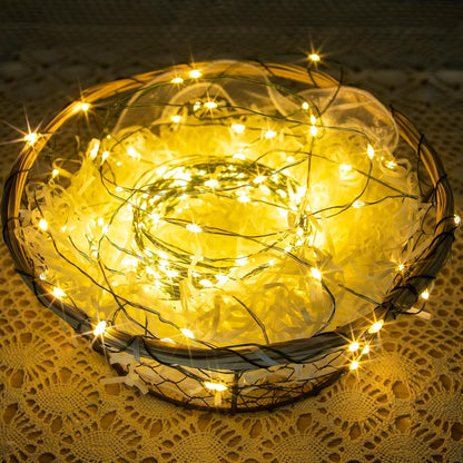 Solar String Lights for Outside,33FT 100LEDs (4 Pack) Solar Fairy Lights,Waterproof 8 Modes Outdoor String Light for Patio Garden Backyard Tree Balcony Christmas,Green Wire,Warm White
