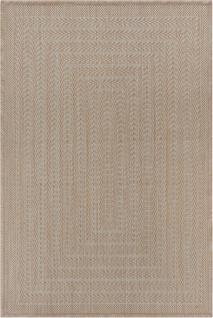 Adiva Rugs Outdoor Indoor Area Rug, Weather Resistant, Easy to Clean, Stain Resistant Floor Mat for Dining Room, Backyard, Deck, Patio (Natural Beige, 2' x 3')