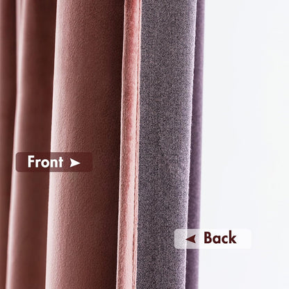 MIULEE Dusty Rose Pink Velvet Curtains Thermal Insulated Blackout Curtain Drapes for Bedroom Living Room Darkening 72 Inches Long Curtains Panels Rod Pocket Set of 2