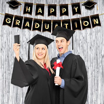 Silver Streamers Metallic Party Backdrop - GREATRIL Foil Fringe Tinsel Curtain for 2026 NYE/Birthdays/Prom/New Years/Graduations/Photo Booth, 8.2ft x 3.2ft - Pack of 2