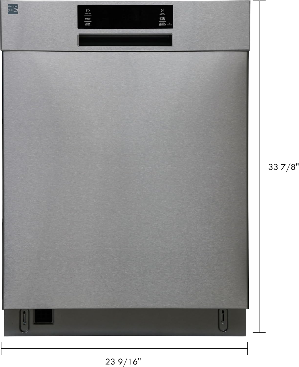 Kenmore 24" Built-in Stainless Steel Tub Dishwasher EasyFlex 3rd, SmartWash, UltraWash Plus, TurboDry, and Adjustable Rack, Energy Star Certified, Fingerprint Resistant