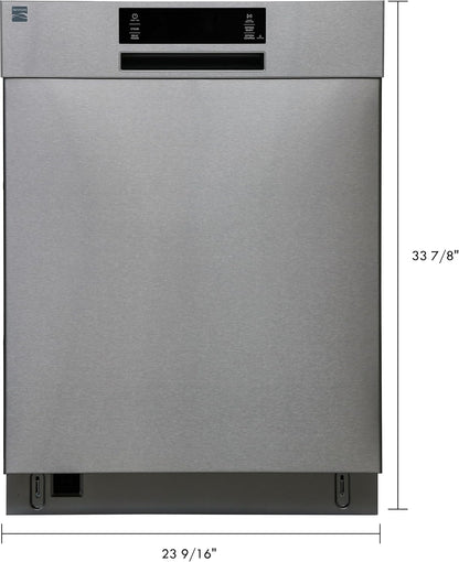 Kenmore 24" Built-in Stainless Steel Tub Dishwasher EasyFlex 3rd, SmartWash, UltraWash Plus, TurboDry, and Adjustable Rack, Energy Star Certified, Fingerprint Resistant