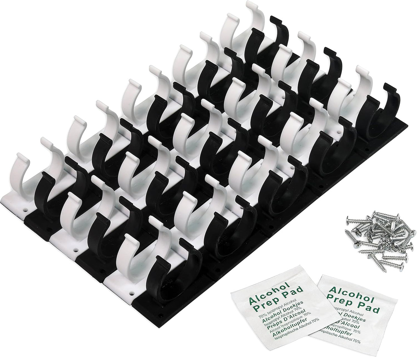 Simple Houseware 30 Spice Gripper Cabinet Holder - 6 Strips, Holds 30 Jars