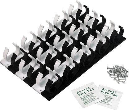 Simple Houseware 30 Spice Gripper Cabinet Holder - 6 Strips, Holds 30 Jars