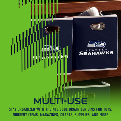 Franklin Sports NFL Seattle Seahawks Collapsible Storage Bin