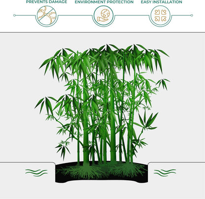 DeepRoot Water Barrier, Versatile Bamboo Barrier, Easy-to-Install Garden Barrier for Landscaping and Protection, Durable, Flexible, 30" x 300' Roll-60 mil Thickness, Black (WB 30/60)