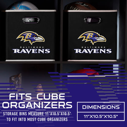 Franklin Sports NFL Baltimore Ravens Collapsible Storage Bin