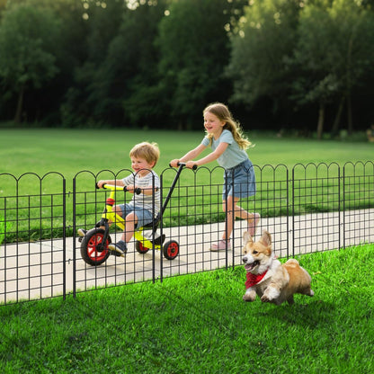 12 Panels Tall Decorative Garden Fence, 40 in(H) X 26 ft(L) No Dig Garden Dog Fence Animal Barrier, Rustproof Metal Wire Panel Border Fencing for Yard, Flower Vegetable Bed, Patio and Outdoor Decor