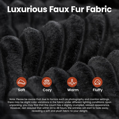 ovios 105” Modular Sectional Sofa with Thicken Seat Cushion, Cloud Couch with Deep Seat, Modern L-Shape Sofas Couches with Chaise,Upholstered Couches for Living Room Bedroom,Black