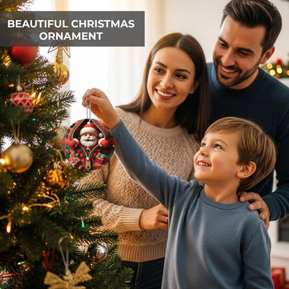 Jabihome Christmas Ornaments 2024, Exchange for Women, Men, Collectible Dated Year Ornaments for Tree, Unique Acrylic Suncatcher, Printed Stained Glass Effect Decor (Santa's Gifts)