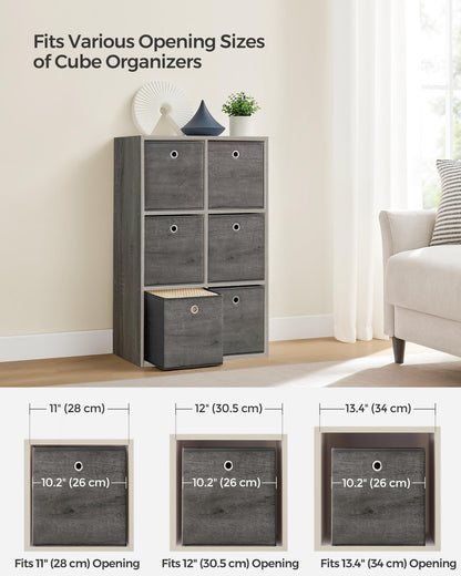 SONGMICS Storage Cubes, Set of 6, 11-Inch Foldable Closet Organizers
