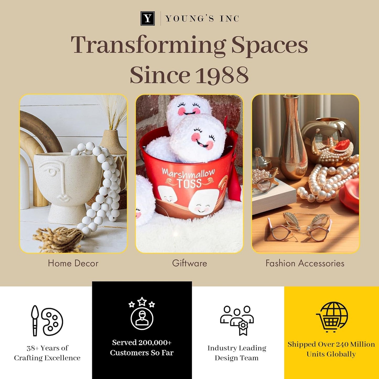 Young's Inc. 4 Pcs Set Modern-Cool Accent Ceramic Canisters- Storage Container for Kitchen and Bathroom - Beautiful Home Decor Accent to Store Food, Coffee, Tea, and More - White