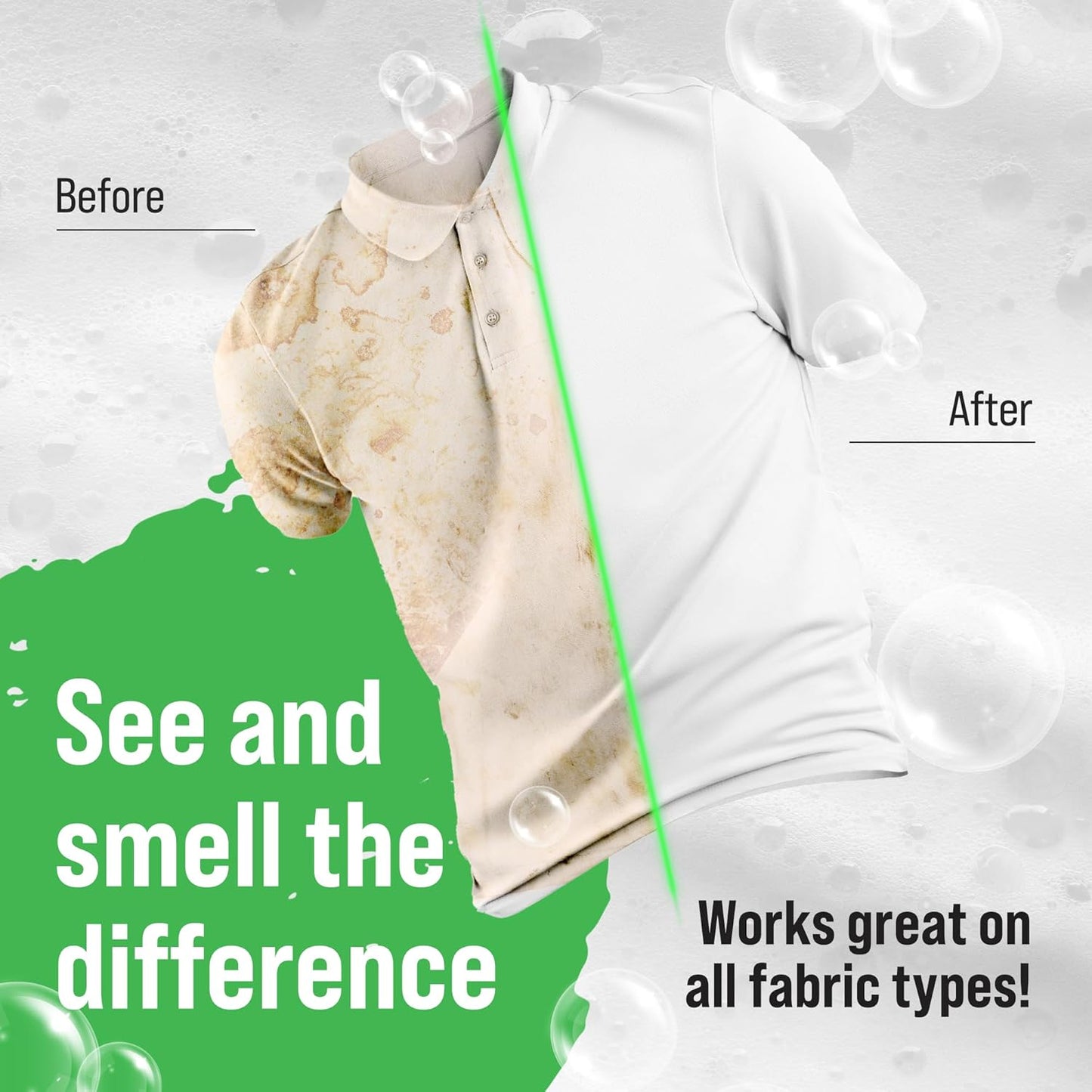 Rockin' Green Classic Rock Laundry Detergent (90 Loads), Plant based, All Natural Laundry Detergent Powder, Vegan and Biodegradable Odor Fighter, Safe for Sensitive Skin, 45 oz (AC/DSea Breeze)