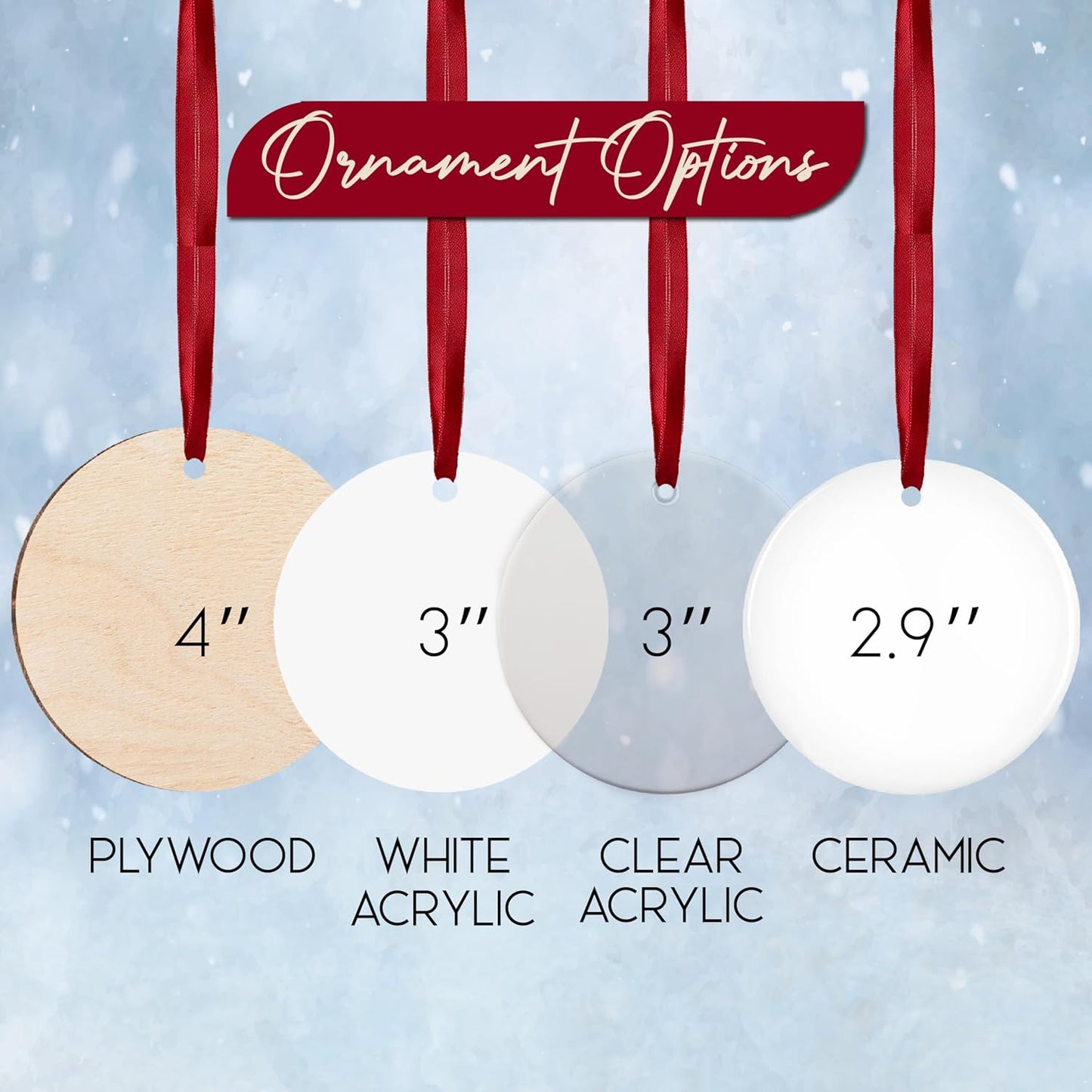 Personalized Christmas Ornaments 2025 - Custom Ceramic Initial & Name Tree Decor - Monogrammed Holiday Keepsake with Letter, Name & Year for Family & Friends