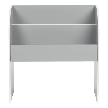 IRIS USA 2-Tier Wooden Bookshelf with Deep Compartments, Gray