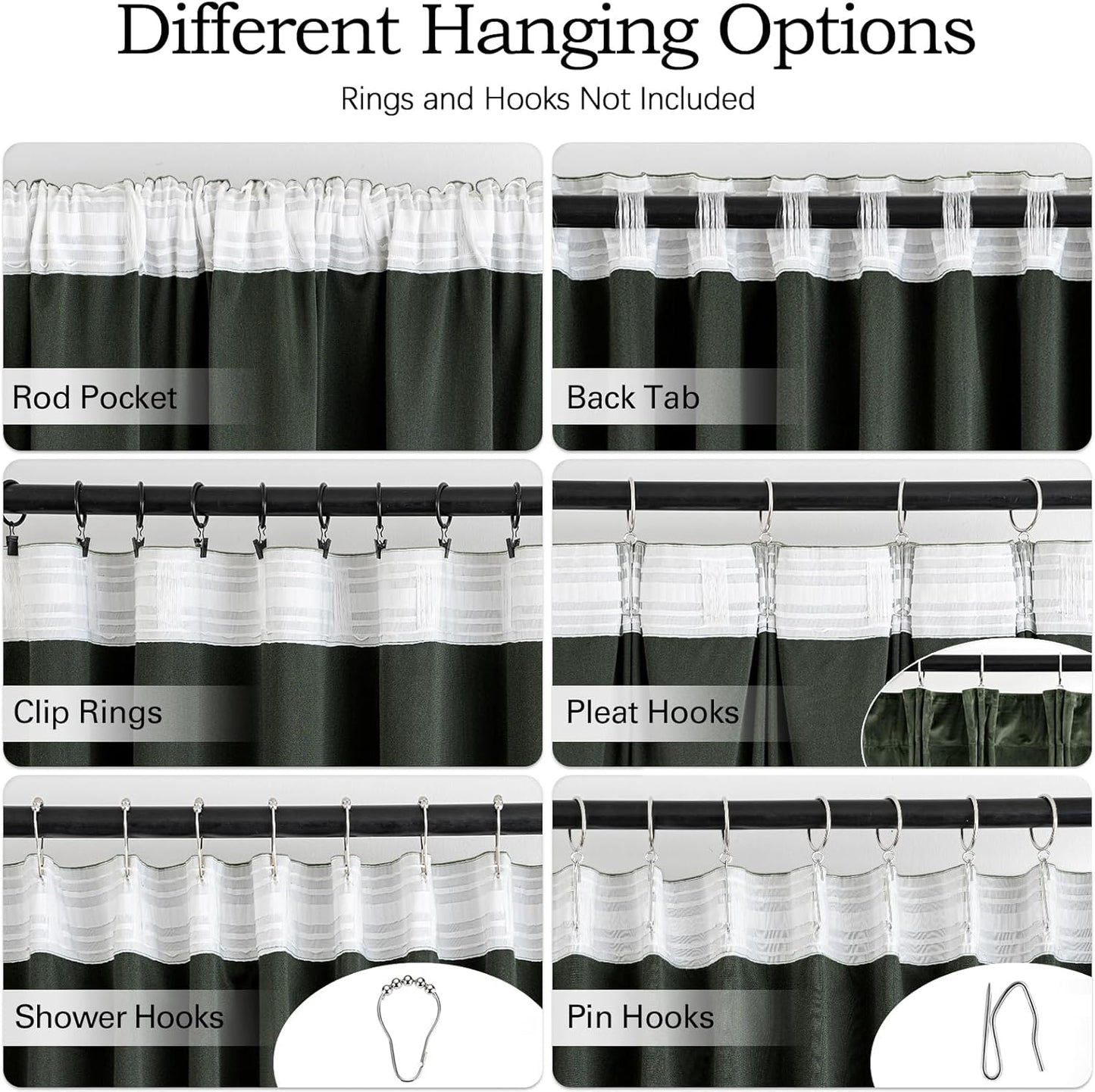 MIULEE Olive Green Velvet Curtains 90 inches 2 Panels - Pinch Pleat Luxury Room Darkening Curtains for Bedroom Living Room Thermal Insulated Super Soft Window Drapes Rod Pocket, W52 x L90 inch