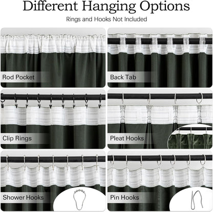 MIULEE Olive Green Velvet Curtains 96 inches 2 Panels - Pinch Pleated Luxury Room Darkening Blackout Window Drapes for Bedroom Living Room Thermal Insulated Super Soft, Back Tab Rod Pocket