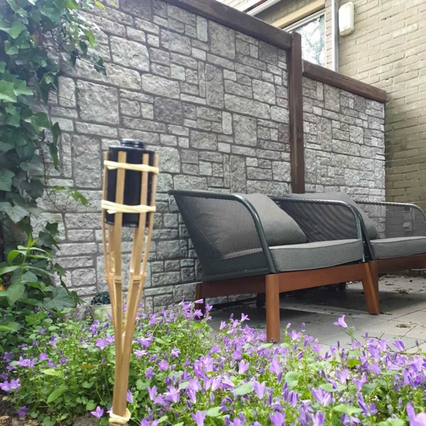 Dundee Deco 3D Wall Panels Faux Brick - Cladding, Grey Stone Look Wall Paneling, Styrofoam Facing for Living Room, Kitchen, Bathroom, Balcony, Bedroom, Set of 10, Covers 53 sq ft