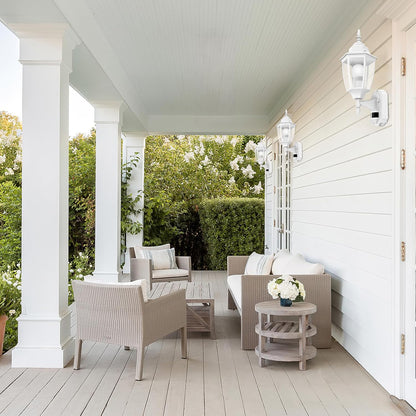 Lamomo Outdoor Wall Sconce, Dusk to Dawn Motion Sensor Light Fixtures, Exterior Aluminum Waterproof White Porch Lights for Patio Front Door Garage (1 Pack)