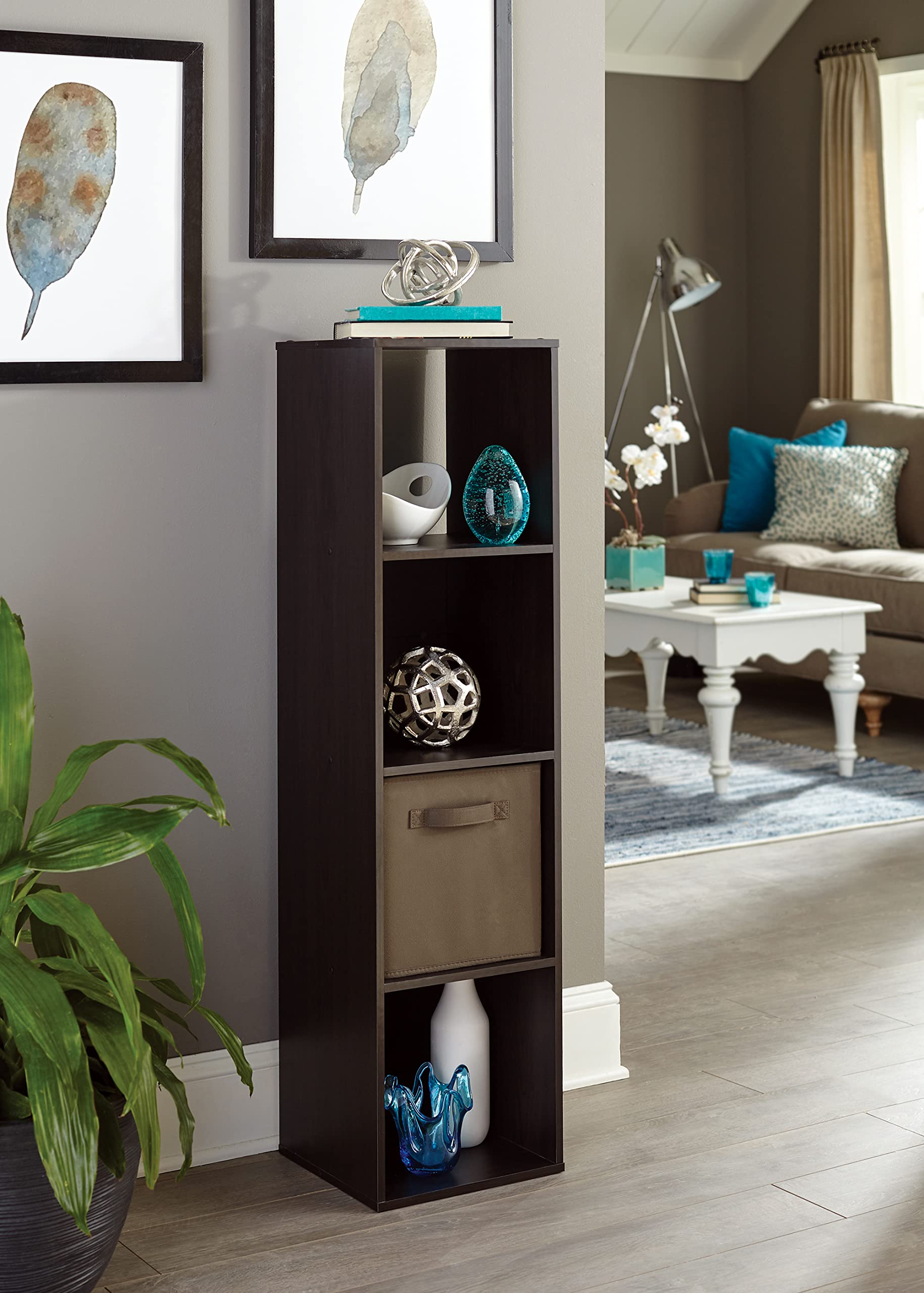 ClosetMaid Cubeicals 4 Cube Storage Shelf Organizer, Stackable, Vertical or Horizontal, Easy